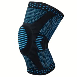 Pack of 2 Anti-Slip Grip Knitted Pattern Polyester Blend Knee Compression Sleeves - Patella Support Pads, Breathable Sports Protectors for Men & Women with Knee Pain Relief, Pack Of Two
