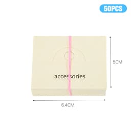 50pcs White Craft Hang Tag Card Display Cards For Necklace Bracelet Earrings Ear Studs Cardboard Package Hair Clips Wholesale