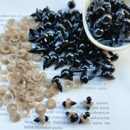 100pcs 200pcs 500pcs Black Plastic Eyes Craft Doll Decorative Accessories Safety Eye Toys Animal Threaded Eyes Doll Toys 5-14mm