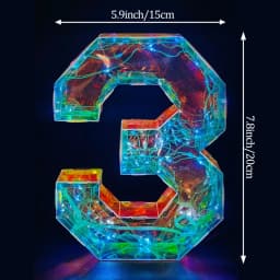 Multicolor Letters LED Night Light Numbers Dual‑Power Light‑Up Battery USB Operated Portable Indoor Decor for Party Wedding Home