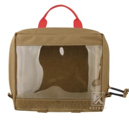 KRYDEX Tactical Large / Small Clear Top Insert Pouch Travel Camping Organizer Storage Hook & Loop Bag for D3 Tactical Backpack