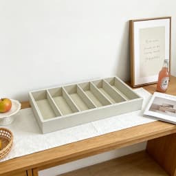 A Multi-Specification Eight-Slot, Six-Slot, Four-Slot Grey and Beige Jewelry and Sunglasses Display, Storage and Organizing Box