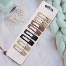 8Pcs/set Japanese Korean New Coffee Color Matte Bb Clip Metal Bangs Broken Hairpin DIY Paint Hairpin Hair Accessories