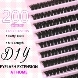 Voluminous Fluffy Cluster Lashes Kit – 200/290/666 Cluster 80D100D Show-Stopping Party Looks! Curated Length Mix