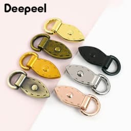 4/10Pcs Metal Side Clip Buckle Bag Chain Connector Hanger Hook Leaf D Ring Keyring Clasp Handbag Strap Decor Craft Accessories