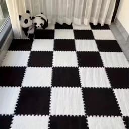 Soft Plush Puzzle Mat BPA-free Interlocking Foam Living Room Rug Warm Non-slip Washable Floor Protector Home Decor Mat