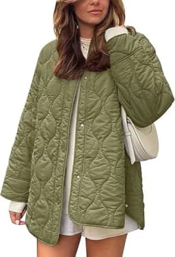 New Fashion Autumn Winter Women's Solid Color Long Sleeve O-neck Single-breasted Quilted Jackets Male Casual Trendy Simple Coats