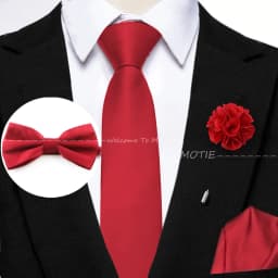 Hot Sale Burgundy Pink Necktie Set Include Polyester Bowtie Cufflink Floral Brooch For Groom Suit Wedding Cravat Shirt Accessory