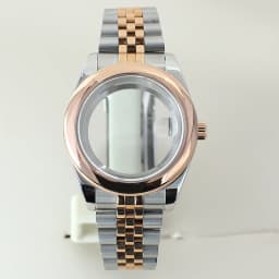 39mm 36mm Round Edge Watch Case Sapphire Crystal Glass For Seiko NH35 NH36 NH38 NH34 Miyota 8215 Movement Presidential Bracelet