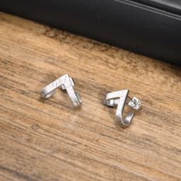 Geometric Stud Earring for Men Stainless Steel Triangle Wrap Earrings Punk Cool Boys Anti Allergy Jewelry Gift for Him Male