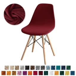 1PC Velvet Shell Chair Cover Stretch Spandex Armless Chair Covers Solid Color Elastic Dining Seat Case Wedding Hotel Banquet