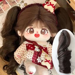 Msiredoll Wig Hair BJD Dolls Accessories For 20cm Cotton Doll Long Curly Hair Ponytail Chemical Fiber Wig