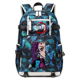 Demon Slayer Anime School Bag Large Capacity Lightweight Student Backpack for Kids Boys Girls Daily Use