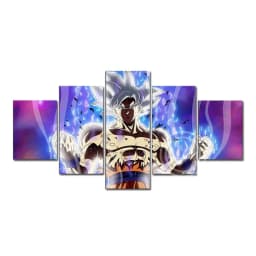 Manga 5 Panels Dragon Ball Goku Super Saiyan Wall Anime Poster Comic Canvas Painting Picture Home Living Room Gift Mural Cudros