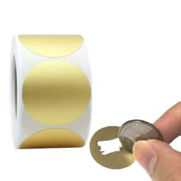 300Pcs 2.5cm/1inch Round Gold/Silver Self-adhesive Scratch Label Stickers,Can Be Used For Scratch Cards, Wedding Gift Cards