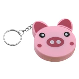Cartoon Tape Measure 0-150cm 0-60 Inch Mini Portable Cute Animal Shape Key Ring Automatic Tape Measure Panda Frog Piggy Tiger