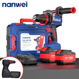 Brushless Cordless Impact Drill NANWEI Cordless 20v 13mm Ice Drill Power Tool 160NM High Torque