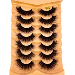 New 7 Pairs of Thick, 3D Simulation Mink Fur Fake Eyelashes Short, Dramatic Fake Eyelashes Wholesale Full Line Fake Eyelash Make