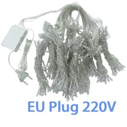 New LED Icicle Curtain String Light 3x3M EU Plug 8 Modes Christmas Garland Fairy Lights for Wedding Party Garden Home Decoration