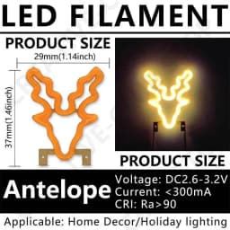 LED Flexible Filament 3V for LED Incandescent Lamp Christmas Tree Lights Party Home Party Christmas Decorations Accessories DIY