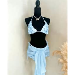 3 Pcs Shell Swimsuit Bikini with Skirt Swimwear Swimsuit Women Separates Push Up Swimwear Swimsuit Bathing Suit