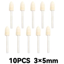 10Pcs/5Pcs Wool Felt Mounted Polishing Buffing Wheel OD 3-10mm Grinding Head for Dremel Drill Rotary Tool 3mm Shank