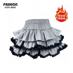 Ballet Style Pumpkin Puff Short Skirt Half-length Flared Skirt with Inner High Waist Elastic Polyester Fiber for Dance...