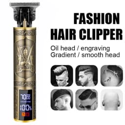 USB Men Electric Hair Clipper / LCD Display New Electric Men's Retro T9 Style Buddha Head Oil Head Scissors New Hot Sale