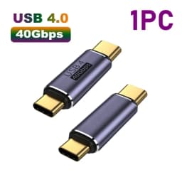 USB 4.0 PD 100W 8K 60Hz Charger Connector for Macbook 40Gbps High Speed USB C OTG U-Shape Straight Angle Male to Female Adapter