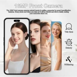 K-Touch Smartphone For 17 Pro Max 7.3inch Full Screen Mobile Phones 22G+2TB Cell Phone 16+48MP 5G Dual Sim 7800mAh Battery Face ID Unlocked Android 15 Cellphones