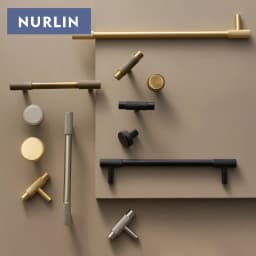 Nurlin Solid Brass Nickel Brushed Silver Knurled Classic Luxury kitchen Knobs Furniture Door Handle Available In Multiple Sizes