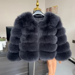New Real Fox Fur Coat Women's Winter Warm 100% Natural Fur Jacket Short Raccoon Fur Coat Women's High Quality Hot Sale