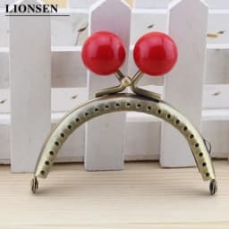 8.5cm Big beads Antique Bronze metal Purse Frame Handle for Clutch Bag Handbag Accessories Making Kiss Clasp Lock