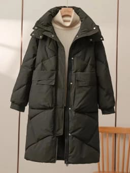 2025 New Women Long Down Cotton Jacket Korean Loose Cotton Coat Winter Thicken Warm Women Parkas Winter Outwear Hooded Coat