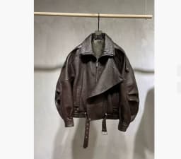 Spring Autumn Oversized Pu Leather Jacket Women Long Sleeve Zip Up Luxury Designer Retro Clothing Chic Street Locomotive Outwear