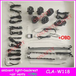 64-color Set For Mercedes-Benz A/CLA class W177 W118 LED Car Air Vent Turbine Outlet Nozzle Ambient Light Atmosphere Neon Lamp