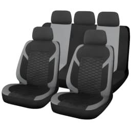 Universal Car Seat Covers Polyester Mesh Fabric Honeycomb Embroidery Seat Covers For Car SUV Vans Truck Accessories Interior