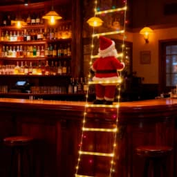 1PC 3m Santa Claus Climbs Stairs Light for Christmas Tree Living Room Bedroom Window Festival Party Atmosphere Decor Lighting
