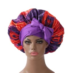 Satin Bonnet Long Tail African Style Print Bonnets for Women Shower Cap Womans Hats Hair Bonnet for Sleeping