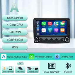 For Ford Fiesta Mk4 Mk5 Focus Mk1 Mondeo Mk2 Mk3 Fusion Transit Connect Ranger Puma Galaxy Mk1 Escort Mk6 Radia Player 6.86" 4G