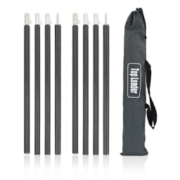 Adjustable 2m Tarp Tent Aluminum Alloy Pole Thicken Rack Stick Rod Outdoor Camping Lightweight Canopy Awning Support Poles