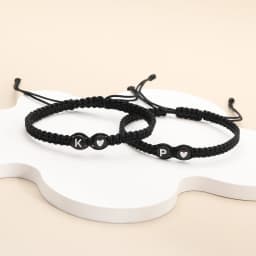 26 Letters Initial Heart Bracelets Handmade Adjustable A-Z Name Braided Bracelets For Women Men Friendship Jewelry