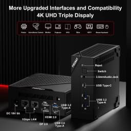 FIREBAT MINI PC AM02 Ryzen 5 6600H 16GB DDR5 512GB SSD Windows 11 WIFI6 BT5.2 Compact Desktop Computer Network Port HDMI