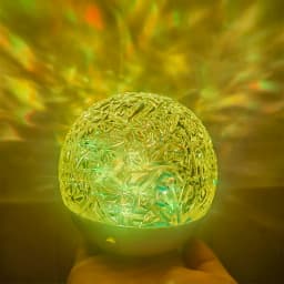 New Water Ripple Projection Lamp LED Spherical Night Light RGB Rotating Atmosphere Light for Restaurant Bedroom Decoration Gift