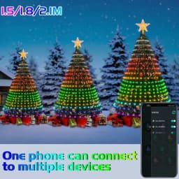 Christmas Decorations 2024 Tree Led Lights String Application DIY Image LED RGB IC Fairy Bluetooth Control