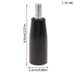 Revolving Handle M6 M8 M10 M12 Plastic Metal Knob Male Threaded Stem Handwheel Screw Milling Machine Tool Lathe Grinding M6-M12