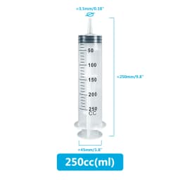 Large Capacity 50 100 150 200 250 350 550ml Syringe Plastic Pump Reusable Nutrient Measuring Syringe With 100cm Hose