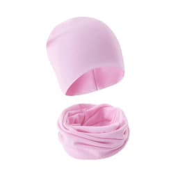 Children Beanie Hat Scarf Autumn Winter Solid Color Warm Toddler Hat Scarf for Girls and Boys Infant Hats Set Kids Neck Warmer