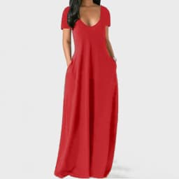 Summer Sexy Women Solid Color Boho Maxi Club Dress Casual Long Dress Party Infinity Robe Longue Femme