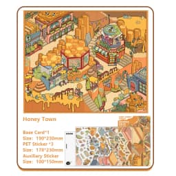 HEYBAO Anniversary Mini Scene Book | Japanese Retro Comic Stickers & Cards, for Journal & Scrapbook Decor